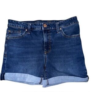SEVEN7 Size 4 Blue Rolled Cuff Denim Stretch Weekend Shorts